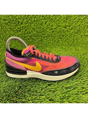 Nike Waffle One Fuchsia Girls Size 4Y Pink Athletic Walking Shoes Sneakers